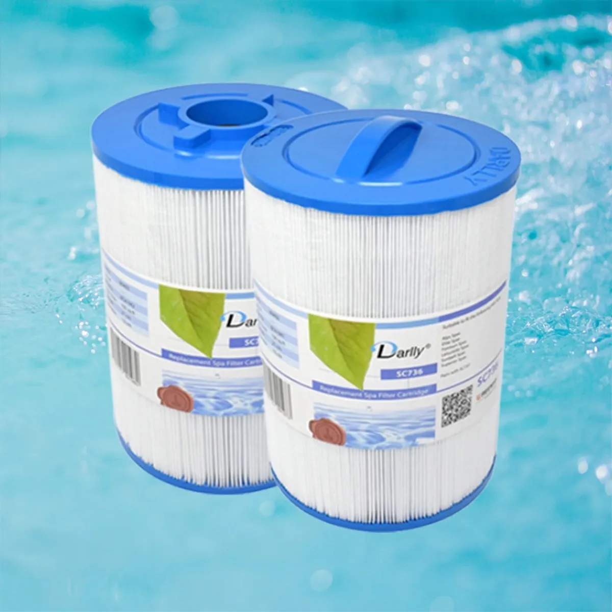 Spa filter 100 sq. ft. (x2) gjenget, vaskbart (Sunbelt/ Fonteyn)