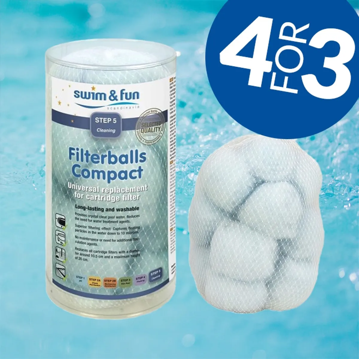 S&F Filterballs Compact - UNIVERSAL (4pk - SPAR 25%)