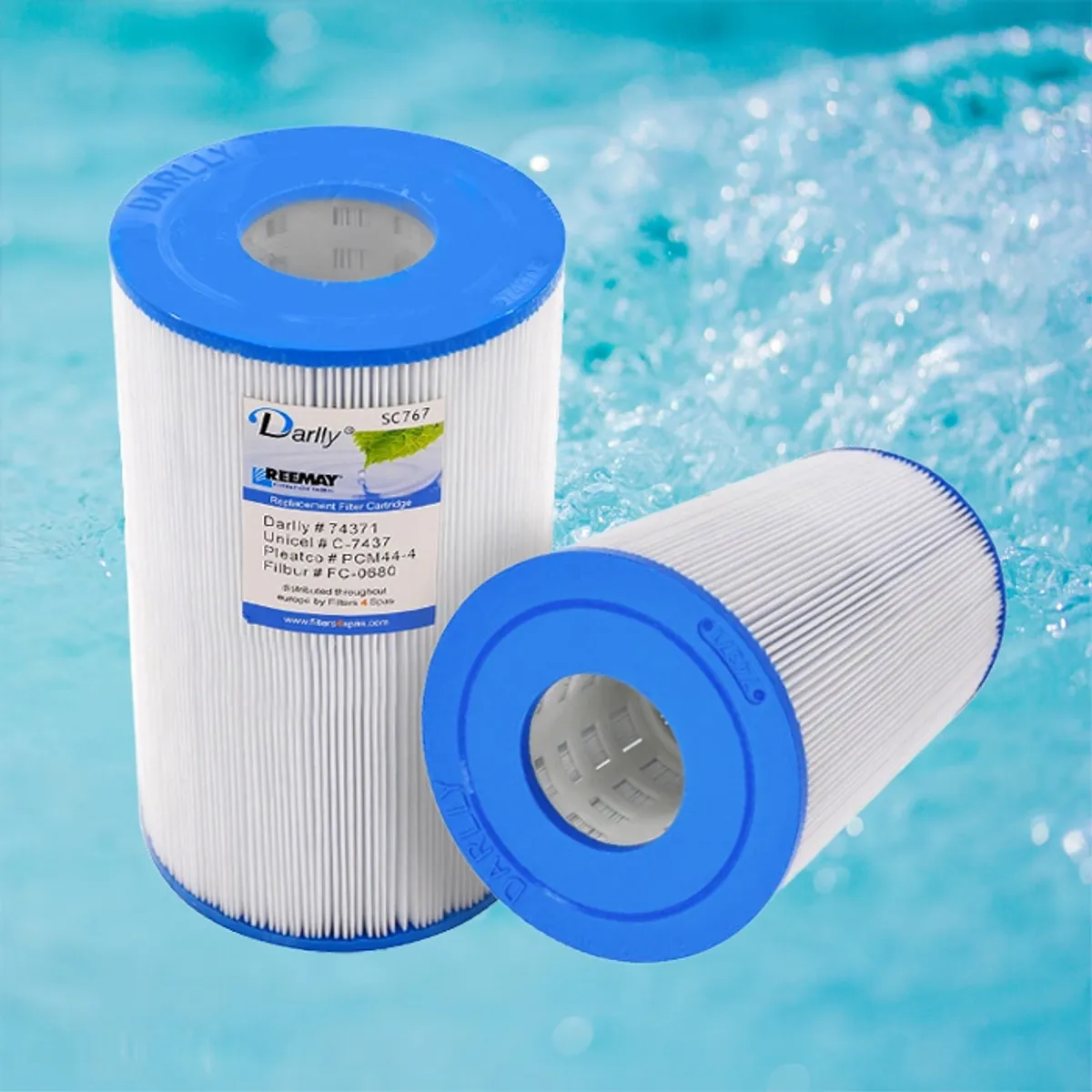 Spa filter 44 sq. ft. u/ gjenger, vaskbart (SC767) (U)